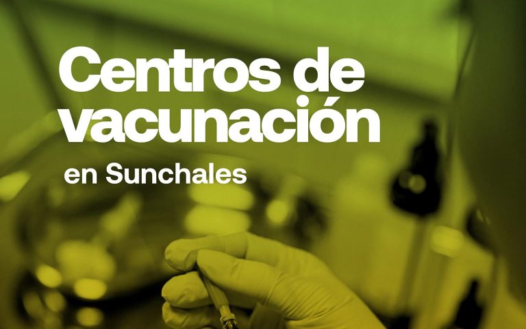 Centros de vacunación en Sunchales: disponibilidad de vacunas