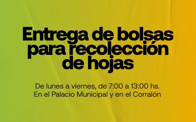 Entrega de bolsas para recolección de hojas