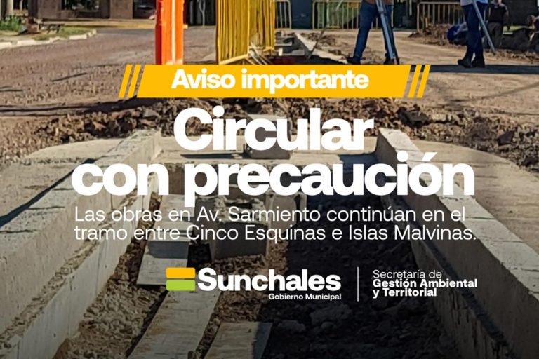 Aviso importante: Circular con precaución
