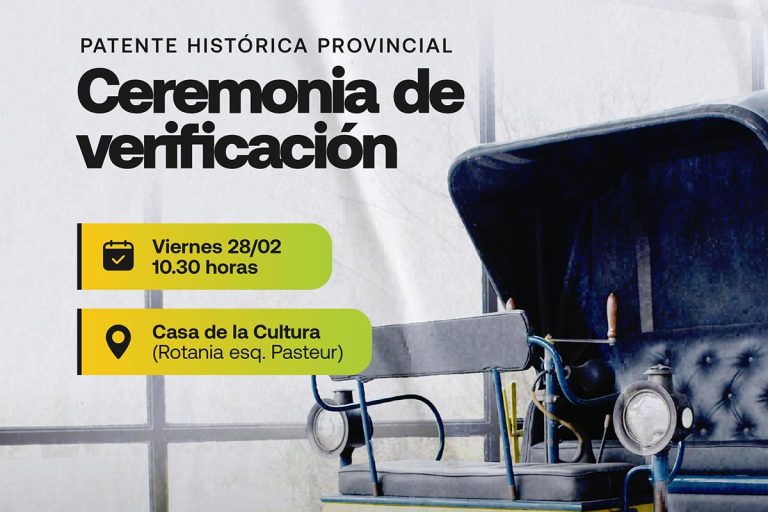 Convocatoria a la ceremonia de verificación de vehículos clásicos en Sunchales