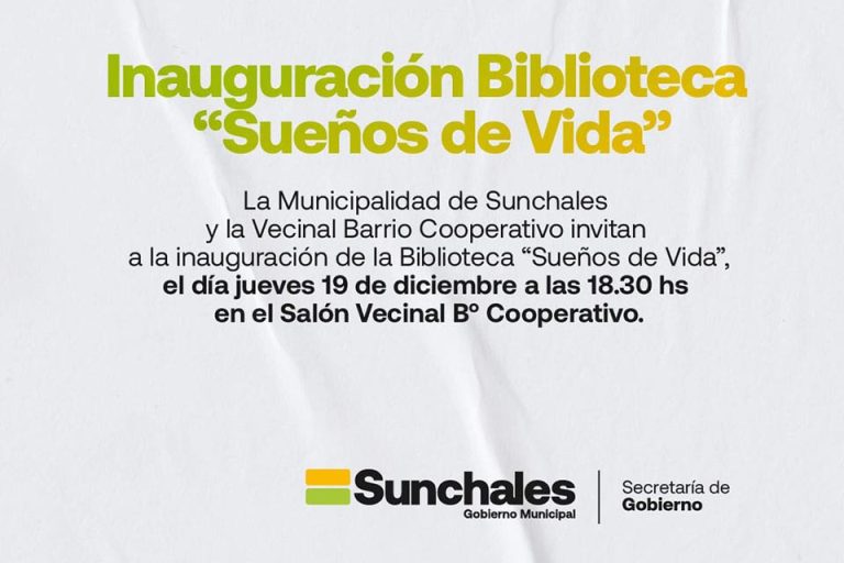 Inauguración Biblioteca «Sueños de Vida»