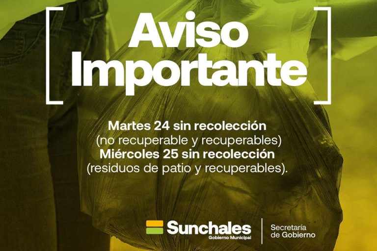 Información importante sobre la recolección de residuos